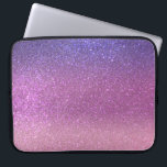Violet Princess Blush Pink Triple Glitter Laptop Sleeve<br><div class="desc">This girly and chic design is perfect for the girly girl. It depicts faux printed sparkly triple sparkly glitter ombre gradient of violet purple, princess pink, and blush pink. It's pretty, modern, trendy, and unique. ***IMPORTANT DESIGN NOTE: For any custom design request such as matching product requests, colour changes, placement...</div>
