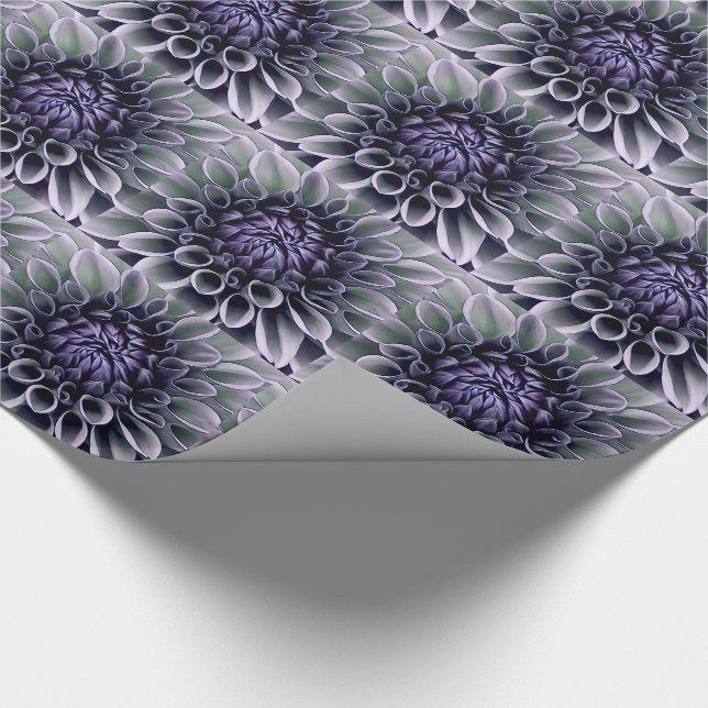 Violet Purple and Lavendar Flower Blossom Wrapping Paper (Corner)