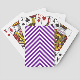 Violet Purple Big Zigzag Playing Cards