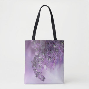 Violet Purple Blooming Flower Orchids Tote Bag