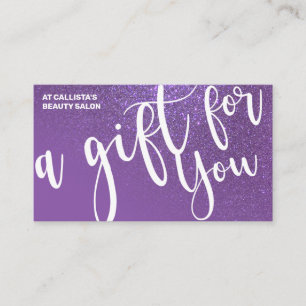 Violet Purple Glitter Gradient Gift Certificate