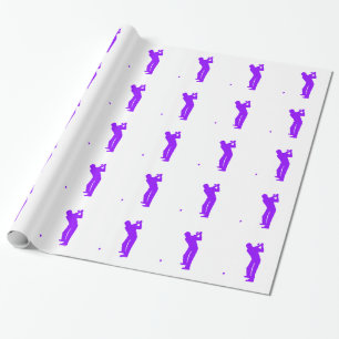 Violet Purple Golf Wrapping Paper