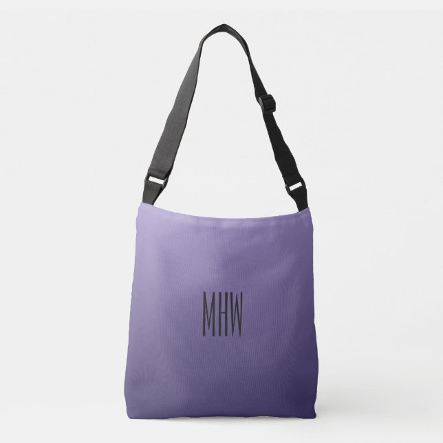 Violet Purple Gradient custom monogram bags (Front)