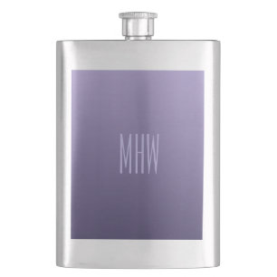 Violet Purple Gradient custom monogram flask