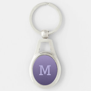 Violet Purple Gradient custom monogram key chain