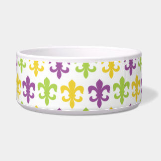 Violet Purple, Green, and Yellow Fleur-de-lis