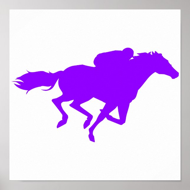 Violet Purple Horse Racing Poster (Front)