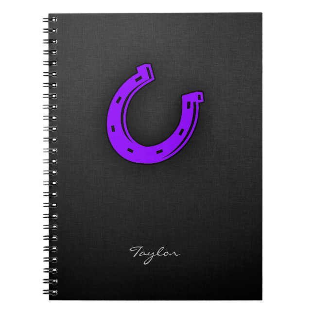 Violet Purple Horse shoe Notebook (Front)