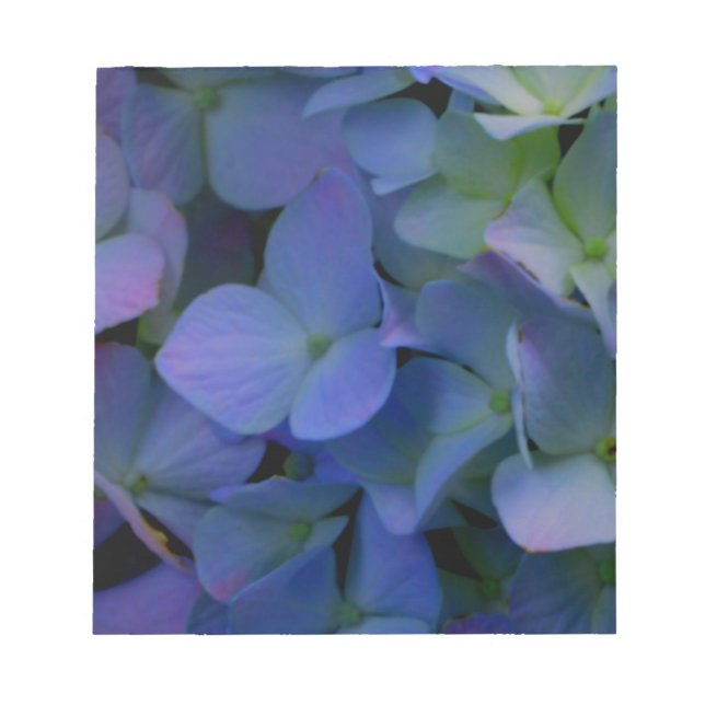 Violet purple hydrangeas notepad (Front)