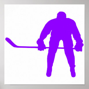 Violet Purple Ice Hockey Poster