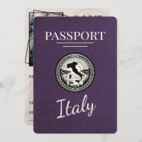 Violet Purple Italy Passport