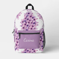 VIOLET PURPLE LILAC FLOWER PATTERN CUSTOM NAME