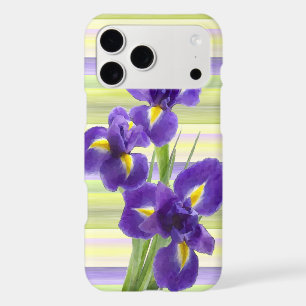 Violet Purple Lilac Irises Watercolor Art Painting