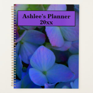 Violet purple pink blue Blue Hydrangeas flowers Planner