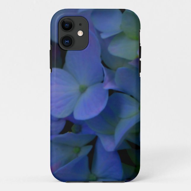 Violet purple pink blue hydrangeas flower floral Case-Mate iPhone case (Back)