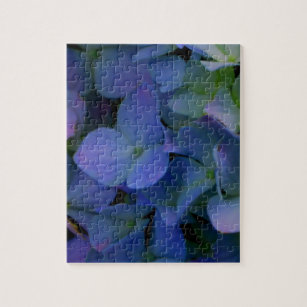 Violet purple pink blue hydrangeas flower floral jigsaw puzzle