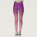 Violet Purple Pink Triple Glitter Ombre Gradient Leggings<br><div class="desc">This elegant, glamorous, and chic print is perfect for the trendy and stylish girly girl. It features a faux printed sparkly violet purple glitter into rose pink into blush pink gradient ombre. It's modern, pretty, girly, unique, and cool. ***IMPORTANT DESIGN NOTE: For any custom design request such as matching product...</div>
