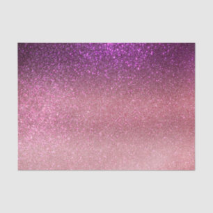 Violet Purple Pink Triple Glitter Ombre Gradient Tissue Paper
