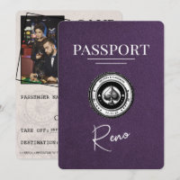Violet Purple Reno Passport Save The Date