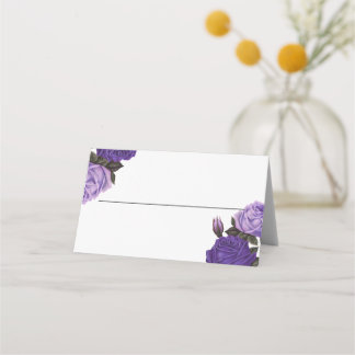 Violet Purple Rose  place card