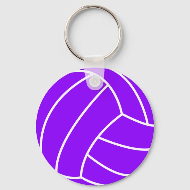 Violet Purple Volleyball Key Ring (Front)