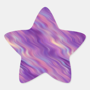 Violet Purple Wavy Texture Star Sticker