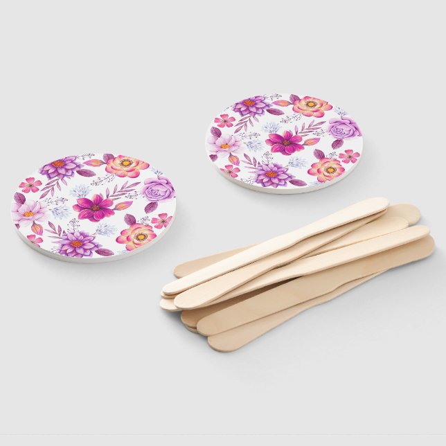 Violet rose hand fan (Non-assembled)