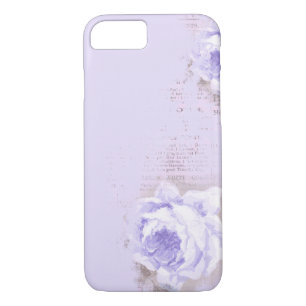 violet rose on old newspaper Case-Mate iPhone case