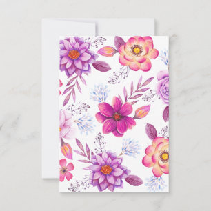 Violet rose RSVP card