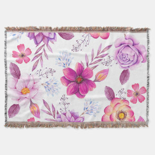 Violet rose throw blanket