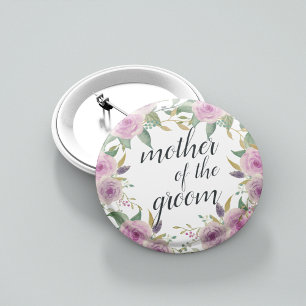 Violet & Sage Mother of the Groom 6 Cm Round Badge