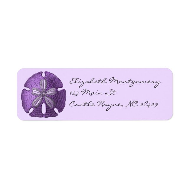 Violet Sand Dollar Labels (Front)