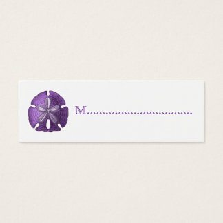 Violet Sand Dollar Reception Table Seating Cards