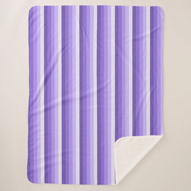Violet shadow stripes sherpa blanket (Front)