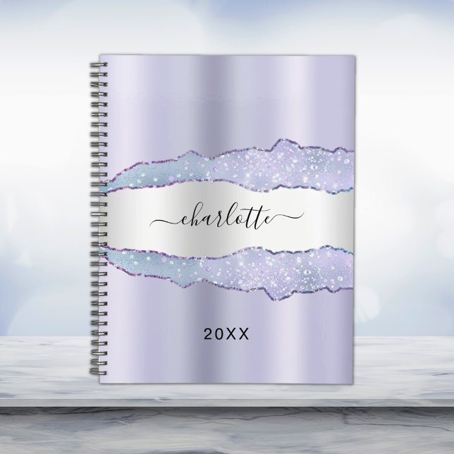 Violet silver agate marble name 2026 planner (Creator Uploaded)