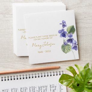 Violet Simple Memorial Seed Envelope