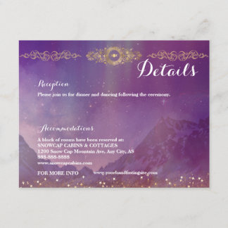 Violet Sky Gold Moon Enclosure Card
