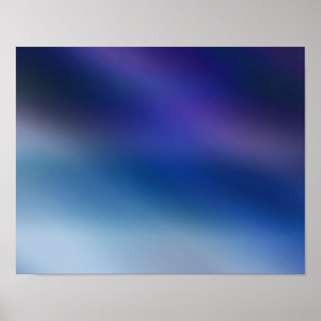 Violet, Slate Blue & Grey Abstract Glow Poster (Front)