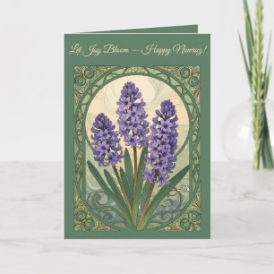 Violet Sonbol Nowruz Hyacinth Bloom Card