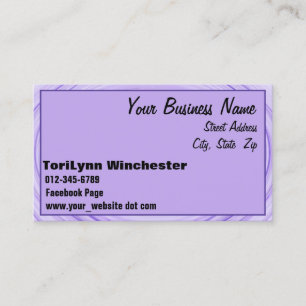 Violet Spiral Border Over White Appointment Card