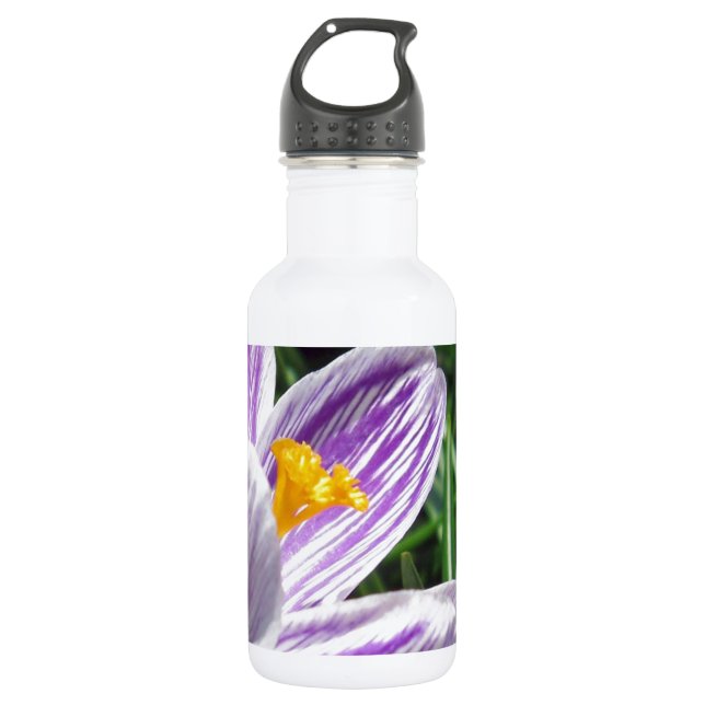 Violet spring crocus 532 ml water bottle (Front)
