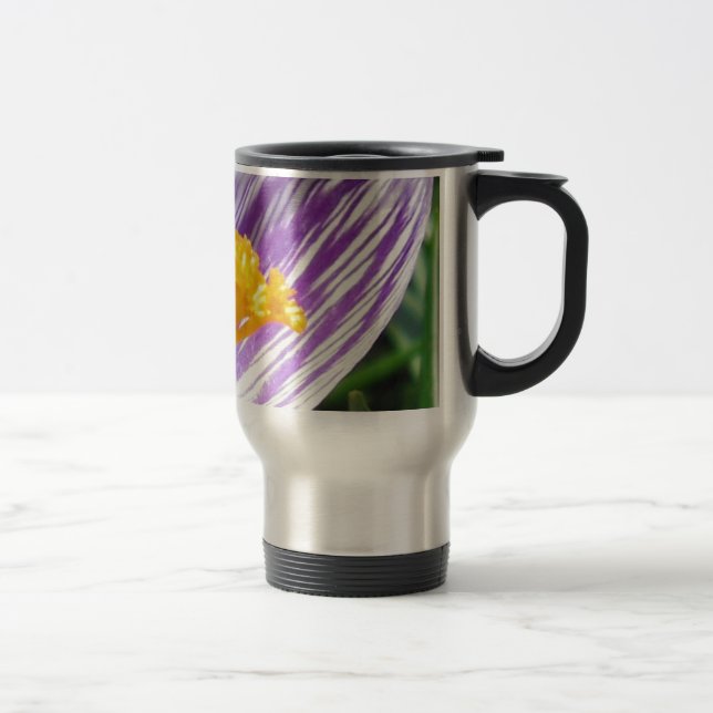 Violet Spring Crocus Travel Mug (Right)