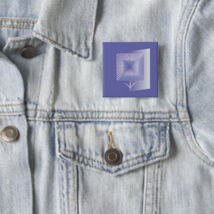 Violet square flower 15 cm square badge