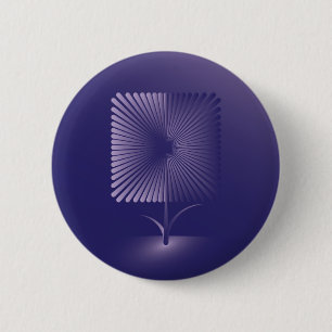 Violet square flower 6 cm round badge