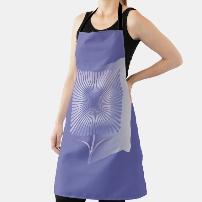 Violet square flower apron (Insitu)