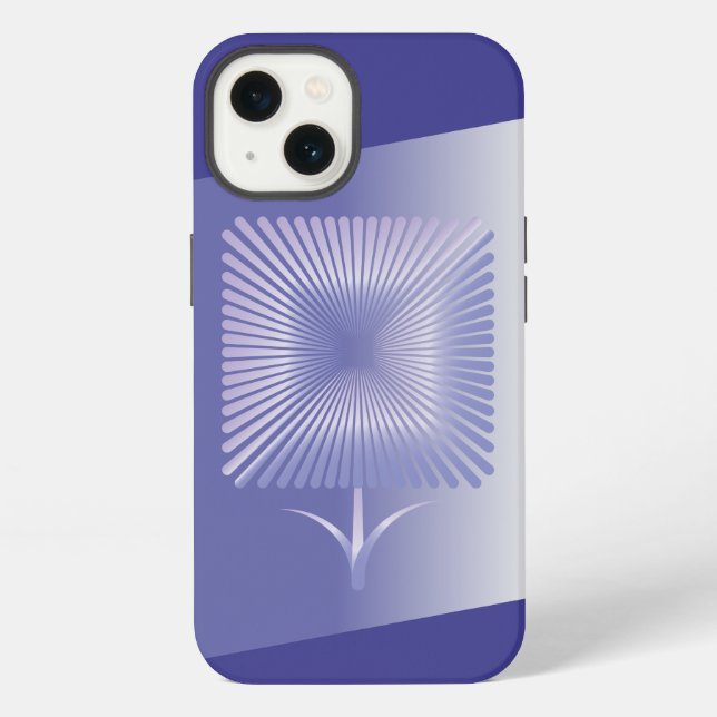 Violet square flower iPhone case (Back)