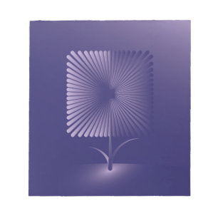 Violet square flower notepad