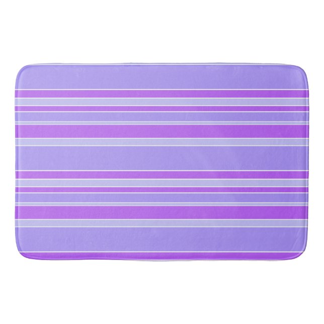 Violet stripes bath mat (Front)