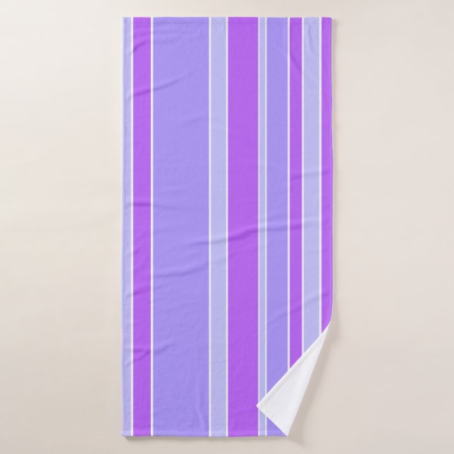 Violet stripes bath towel (Bath Towel)
