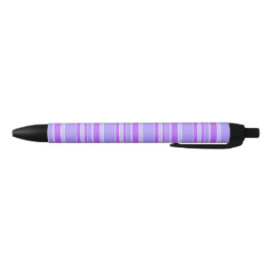 Violet stripes black ink pen
